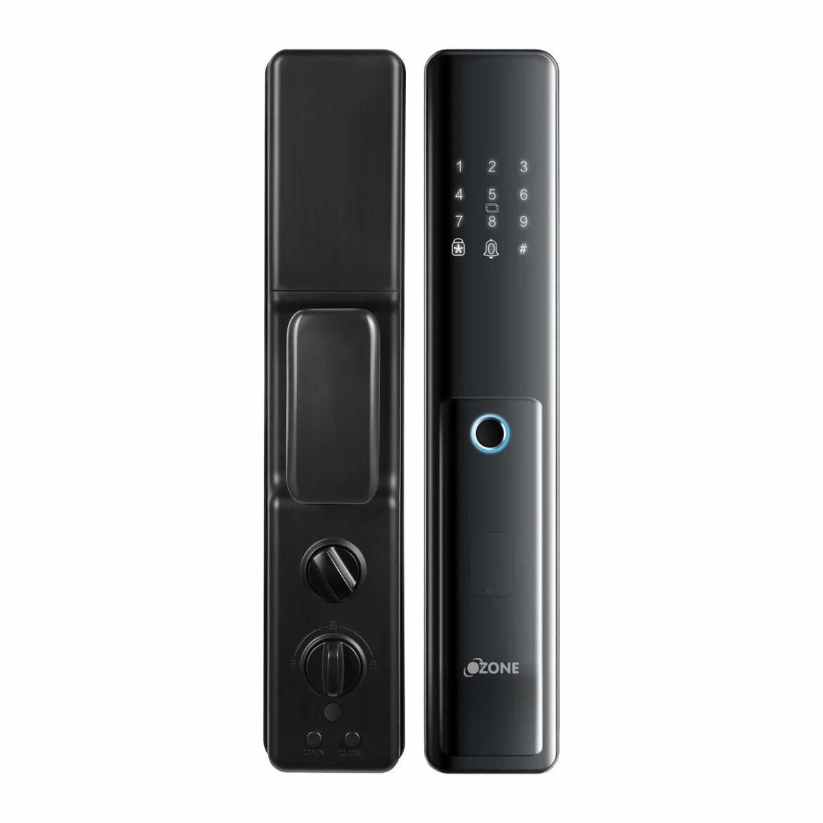 Front and rear panels of Ozone Morphy NXT Plus smart lock