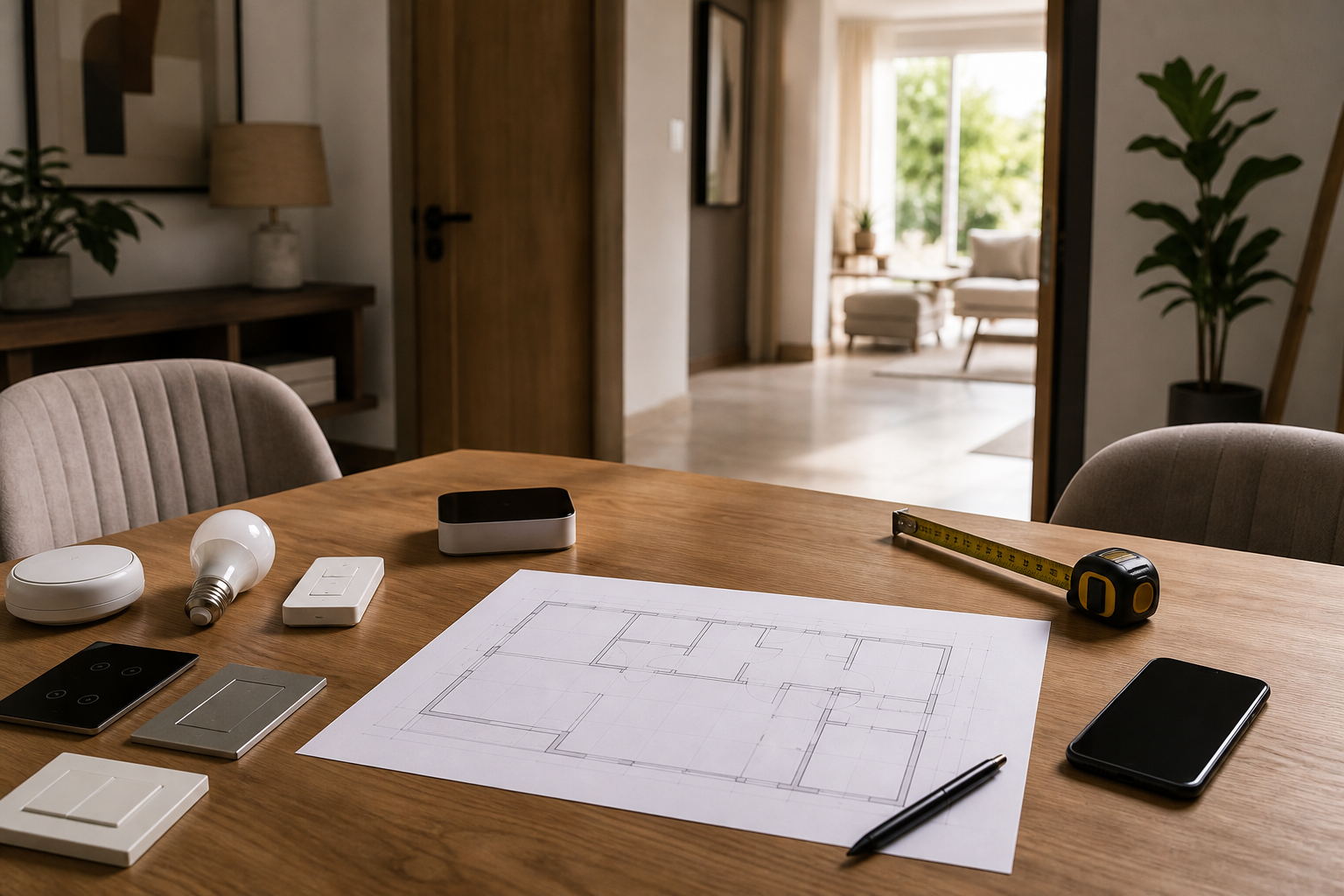 Indian homeowner taking the next step with a smart home consultation and device plan