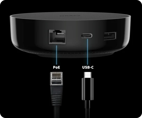 Aqara Hub M200 — Ethernet and USB connection detail