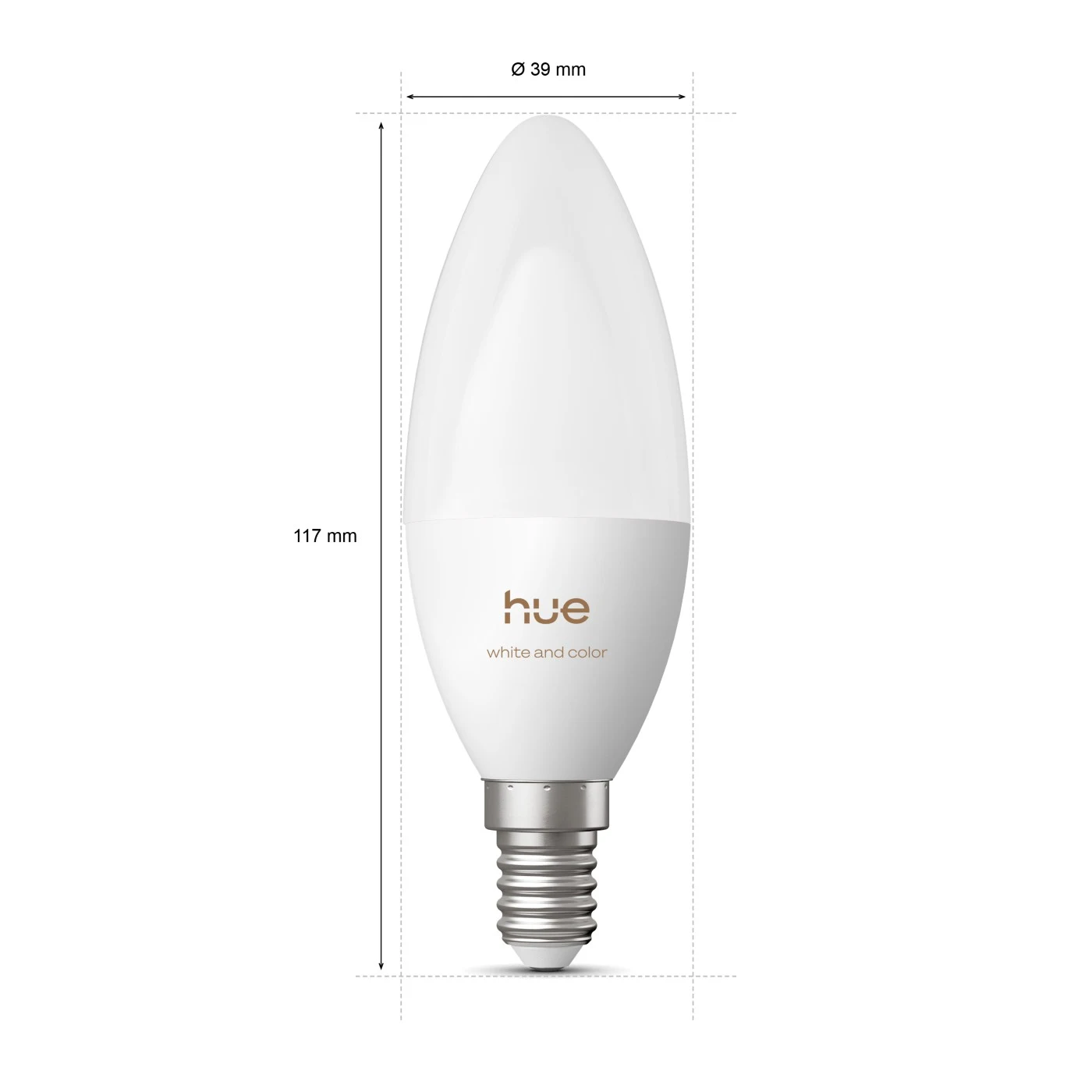 Philips Hue B39 E14 Colour Candle Bulb (2026) — manufacturer product view