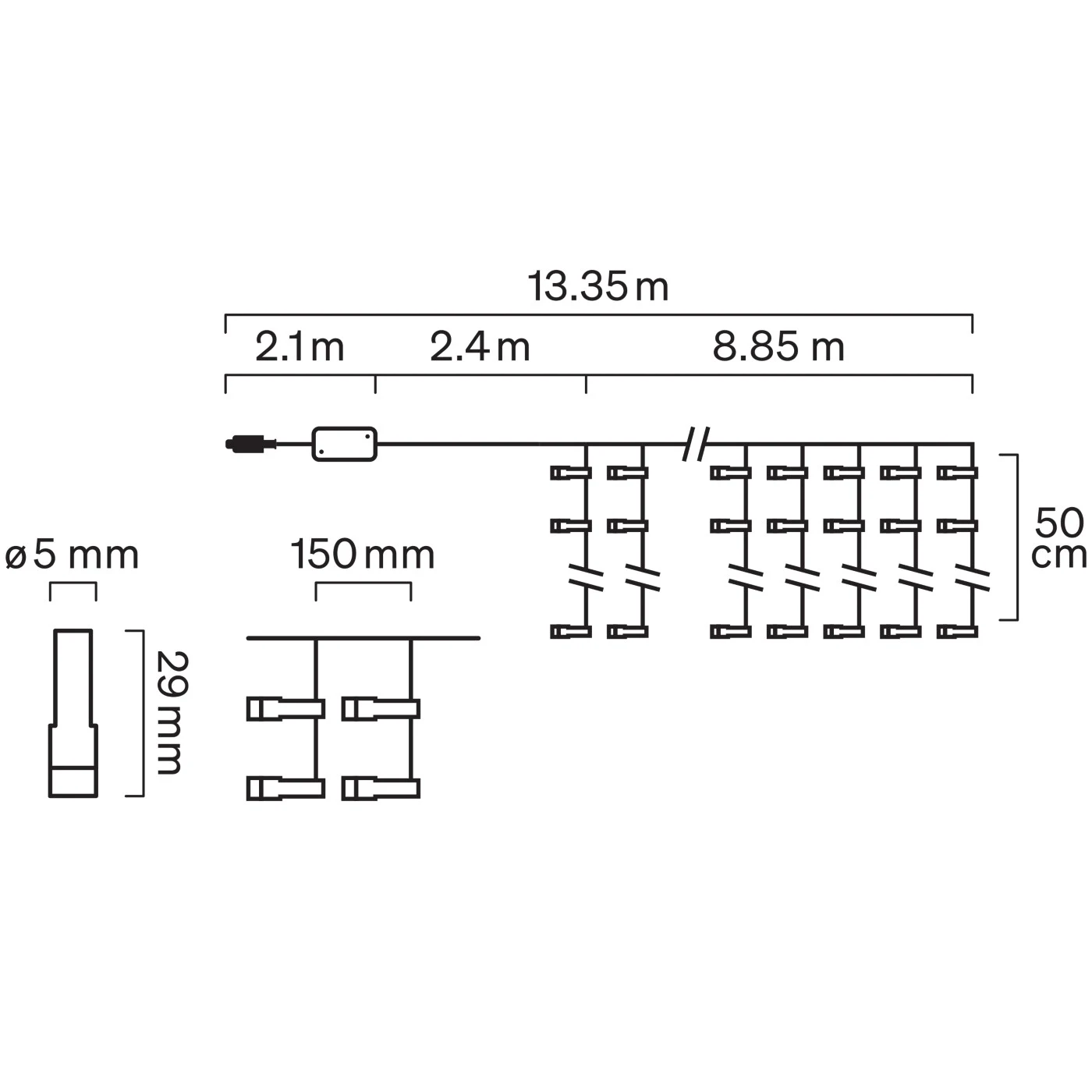 Philips Hue Festavia Icicle Lights 8.5 m — manufacturer product view