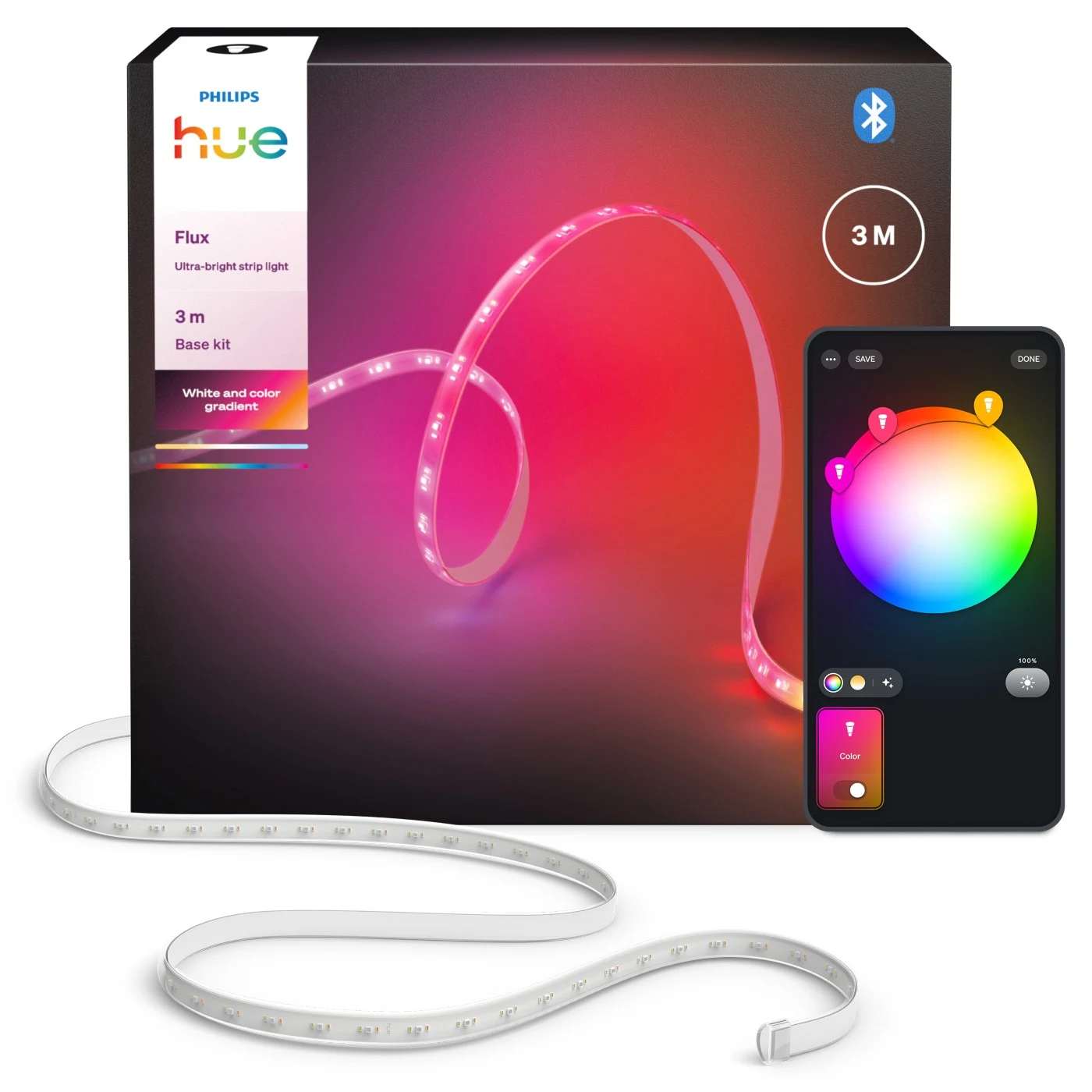 Philips Hue Flux Ultra Bright Lightstrip 3 m — manufacturer product view