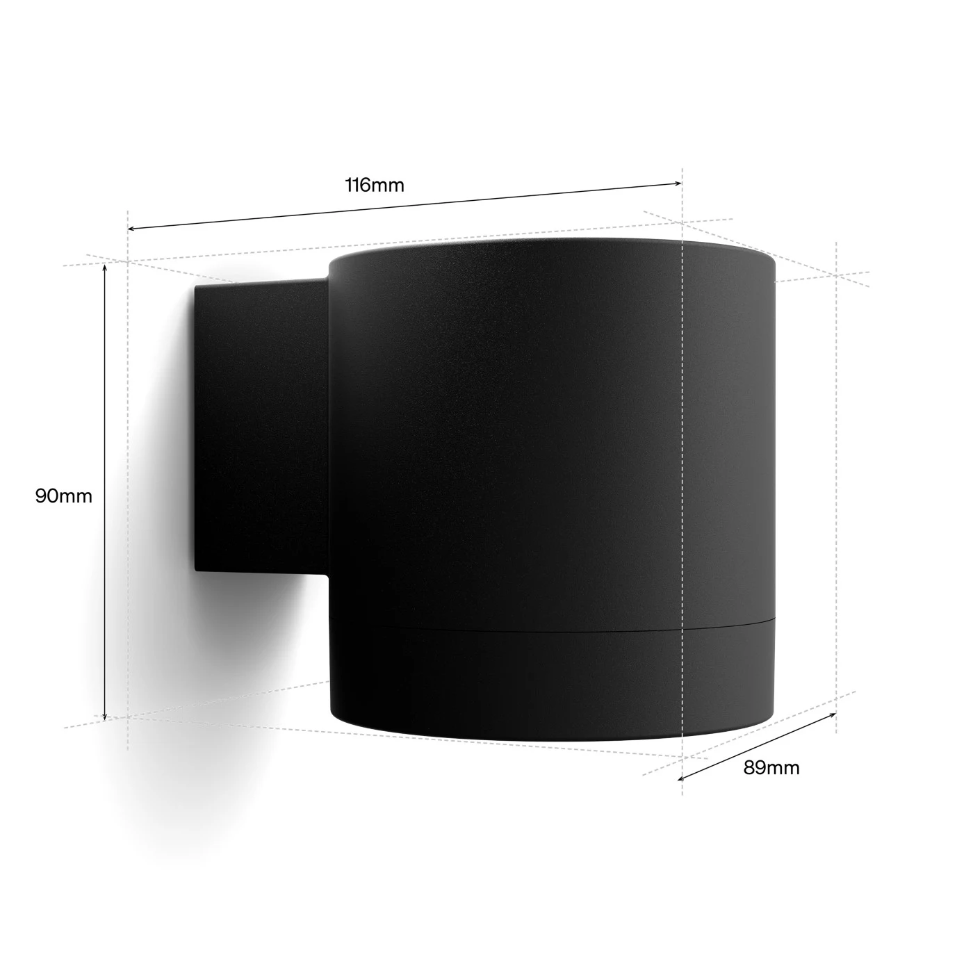Philips Hue Muscari Outdoor Wall Spotlight — manufacturer product view