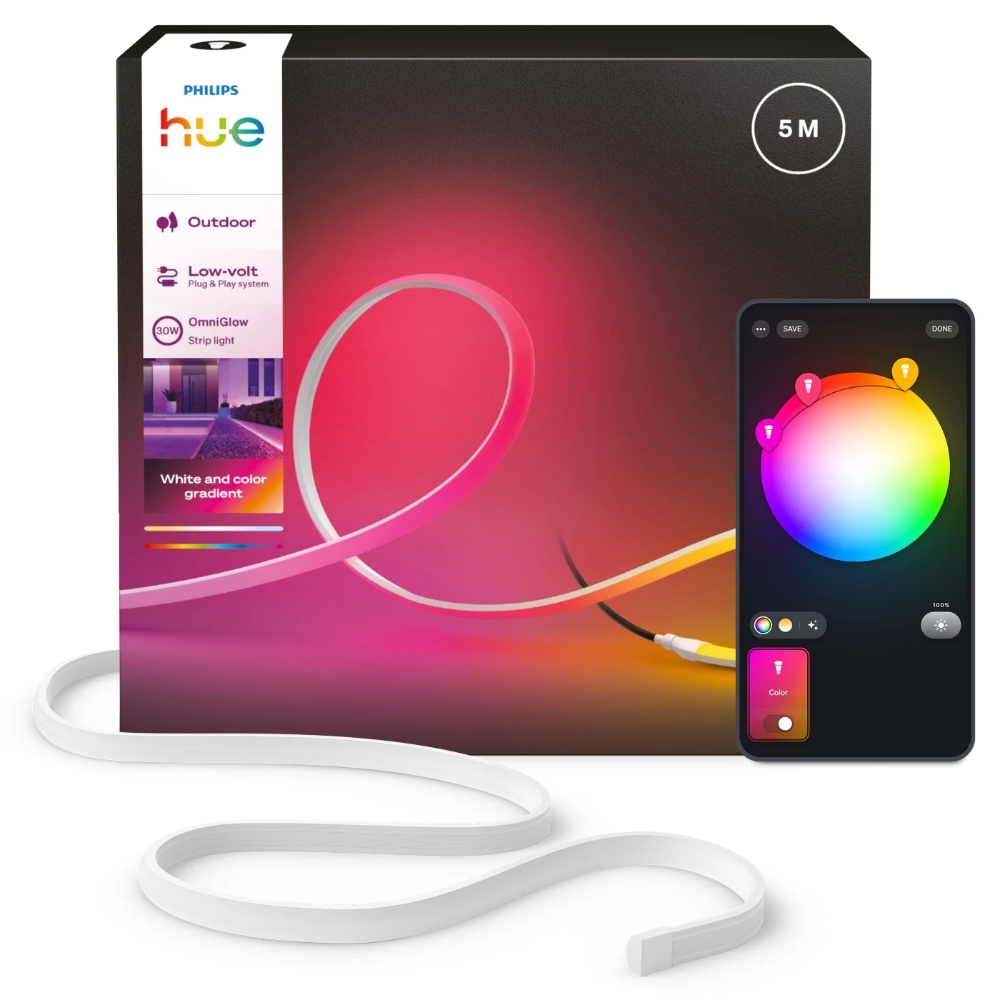Philips Hue OmniGlow Outdoor Lightstrip 5 m — manufacturer product view