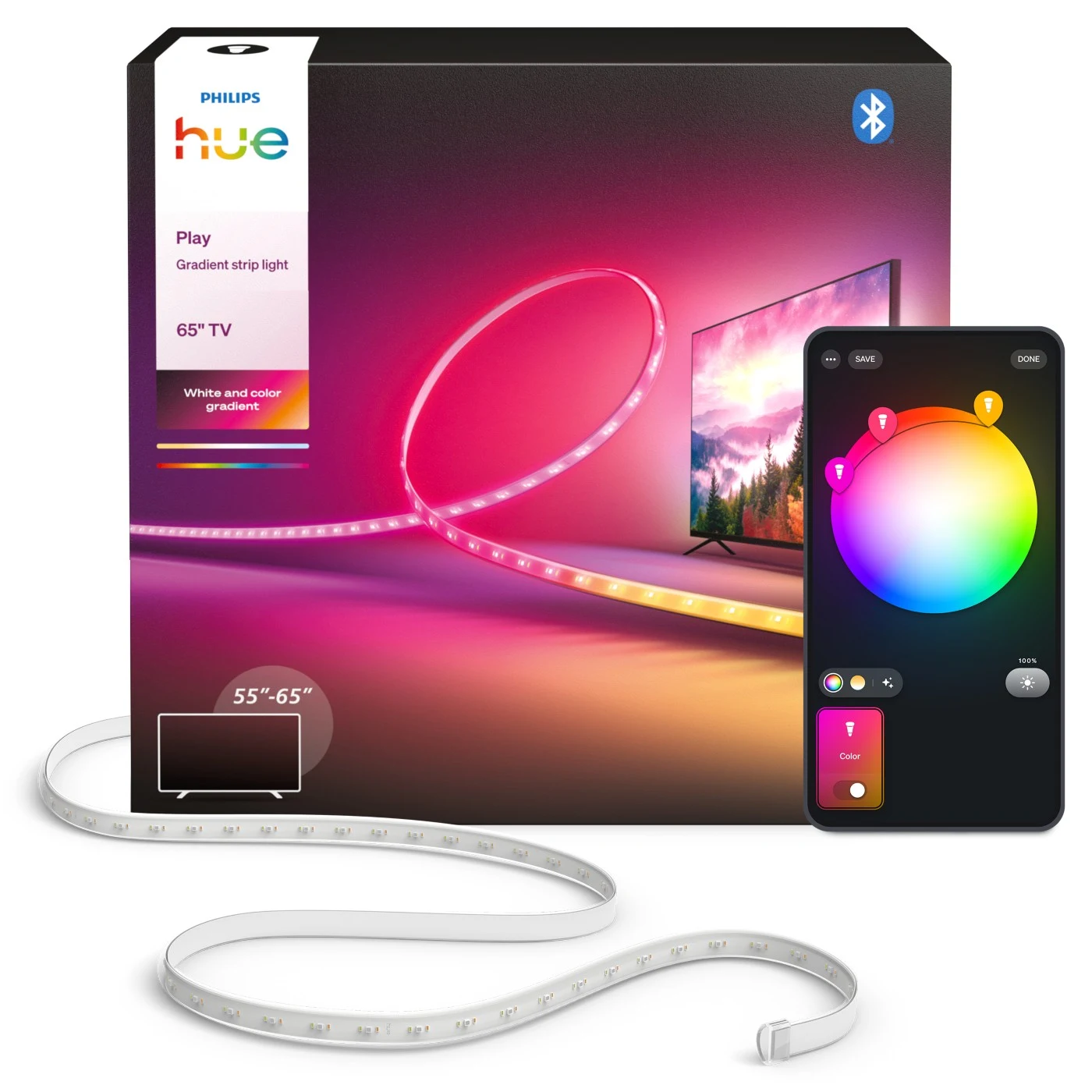 Philips Hue Play Gradient Lightstrip 65-inch (2026) — manufacturer product view