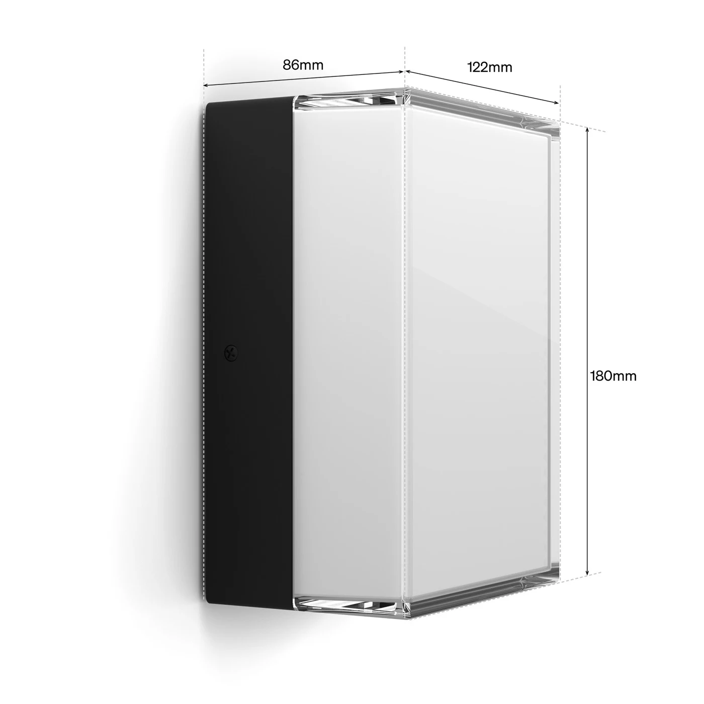 Philips Hue Scenova Rectangular Outdoor Wall Light — manufacturer product view