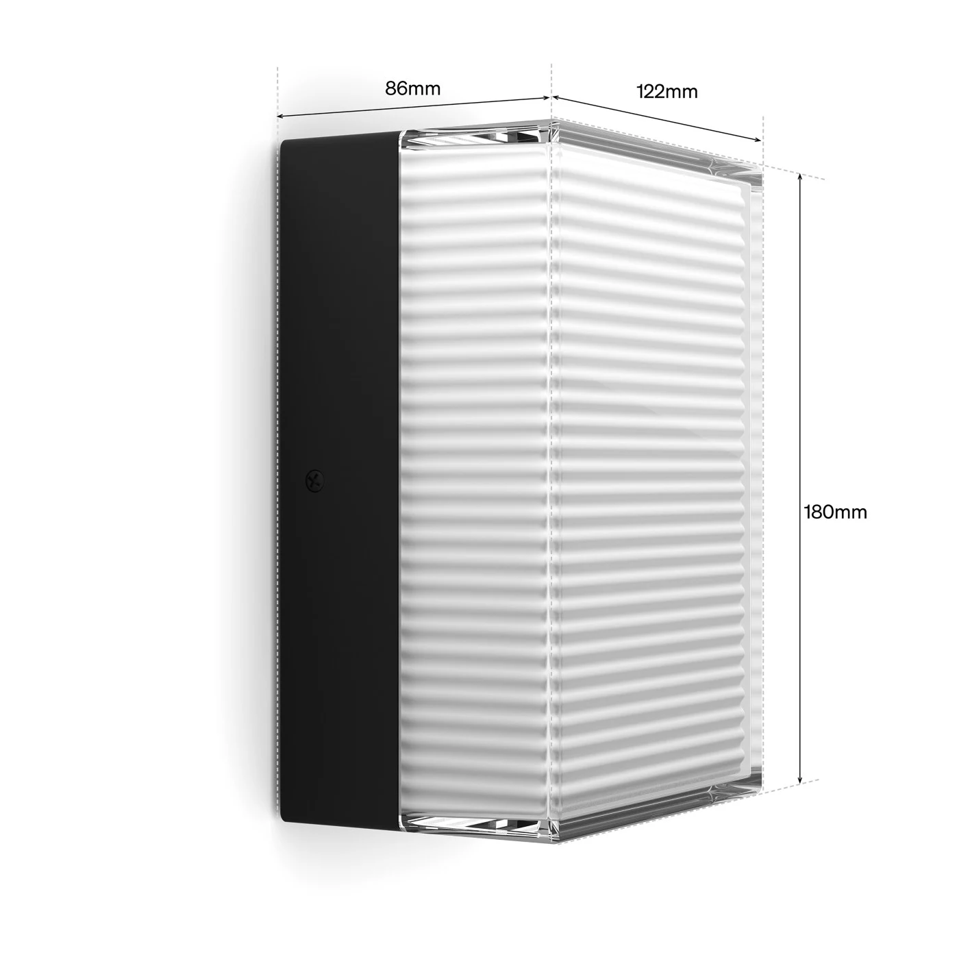 Philips Hue Semeru Rectangular Outdoor Wall Light — manufacturer product view