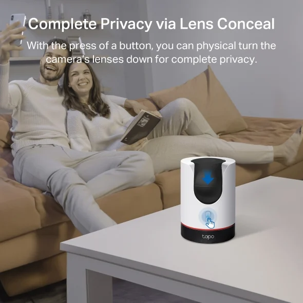 TP-Link Tapo C225 Security Camera — physical lens concealment for privacy